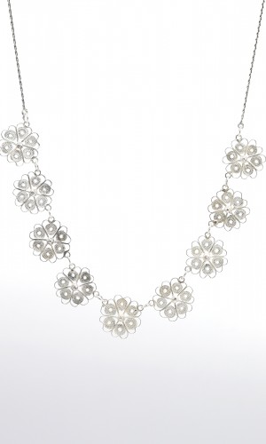 Çiçek Tasarım Telkari Gümüş Gerdanlık