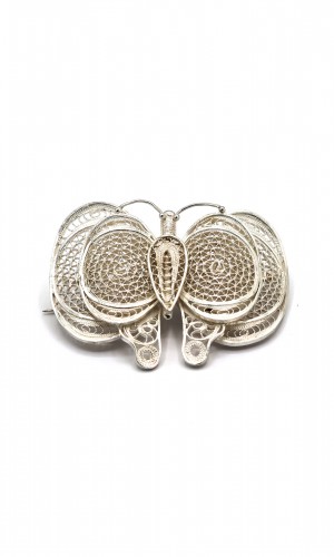 Kelebek Model Telkari Gümüş Broş KG20230127