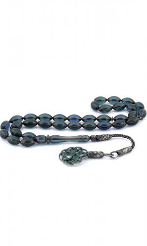 Mavi Siyan Kazaz Püsküllü Ateş Kehribar Tesbih