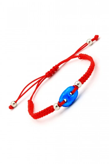 Süryani Nazar Boncuğu Taşlı İp Bileklik