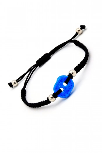 Süryani Nazar Boncuğu Taşlı İp Bileklik