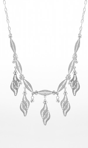 Yaprak Tasarım Telkari Gümüş Gerdanlık