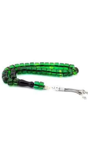 Yeşil Kesme Kazaz Püsküllü Ateş Kehribar Tesbih Yeşil Kesme Kazaz Püsküllü Ateş Kehribar Tesbih