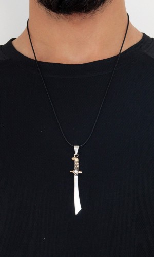 Kılıç Gümüş Erkek Kolyesi