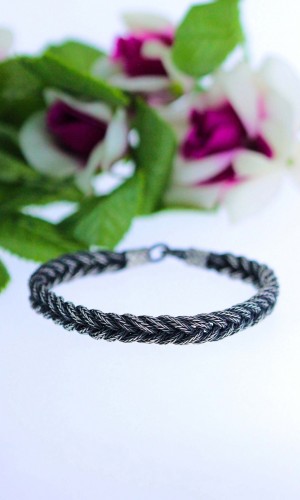 Aşk Düğümü 1000 Ayar Örme El işi Kazaziye Gümüş Bileklik