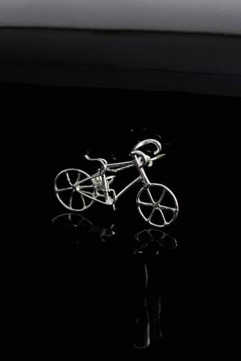 Bisiklet Model El Işi Telkari Gümüş Broş & Yaka İğnesi