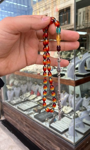 Bonibon Renkler Sürmeli Toz Kehribar Tesbih