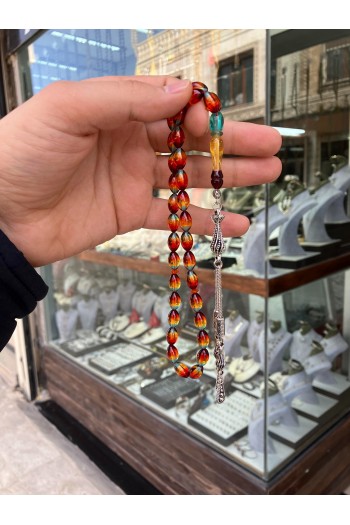 Bonibon Renkler Sürmeli Toz Kehribar Tesbih