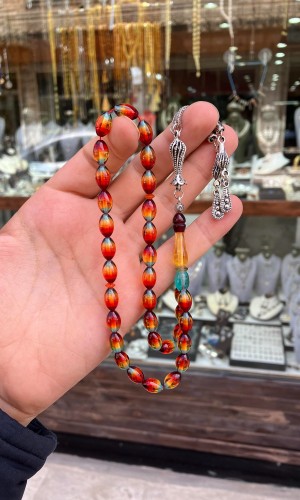 Bonibon Renkler Sürmeli Toz Kehribar Tesbih