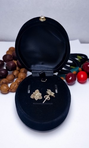 Çiçek Model 925 Ayar Telkari Gümüş Küpe