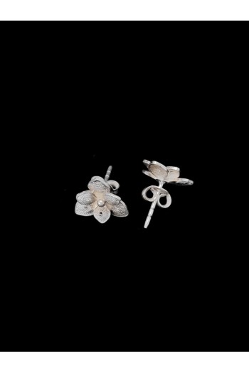 Çiçek Model 925 Ayar Telkari Gümüş Küpe