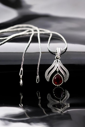 Damla Model 925 Ayar Telkari Gümüş Kolye Ucu