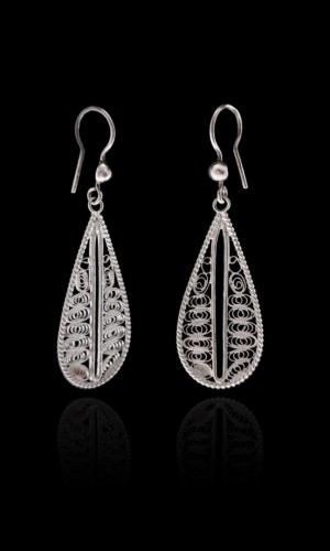 Damla Model 925 Ayar Telkari Gümüş Küpe