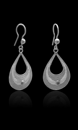 Damla Model 925 Ayar Telkari Gümüş Küpe