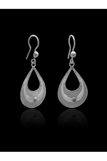 Damla Model 925 Ayar Telkari Gümüş Küpe