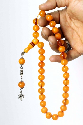 ESKİTME HARELİ KÜRE KESİM TOZ KEHRİBAR TESBİH