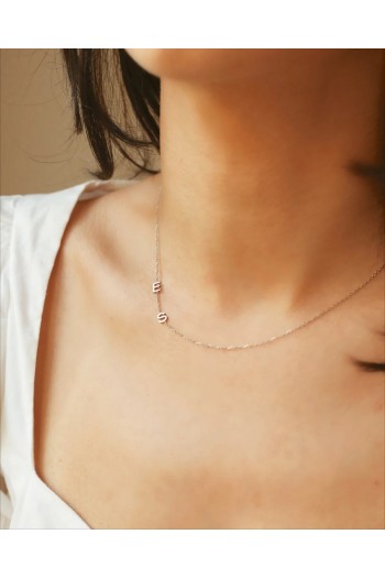 Extra Zarif iki Harfli İsimli Gümüş Kolye