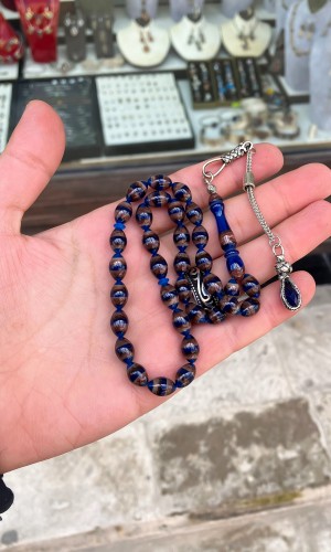 Galaxy Renk Toz Kehribar Tesbih