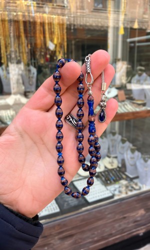 Galaxy Renk Toz Kehribar Tesbih