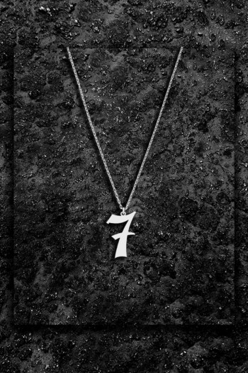 GÜMÜŞ 925 Ayar Uğurlu Sayı Rakam Kolye 