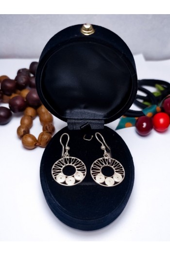 Halka Model 925 Ayar Telkari Gümüş Küpe