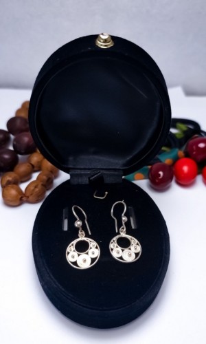 Halka Model 925 Ayar Telkari Gümüş Küpe 