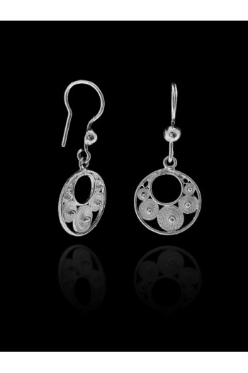 Halka Model 925 Ayar Telkari Gümüş Küpe 