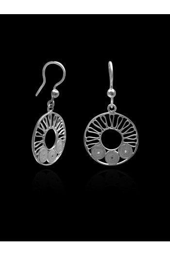 Halka Model 925 Ayar Telkari Gümüş Küpe