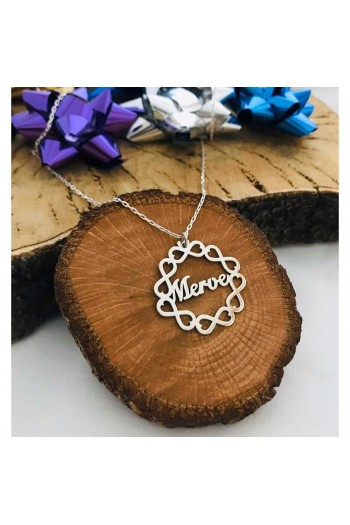  Isimli Çoklu Sonsuzluk 925 Ayar Gümüş Kolye