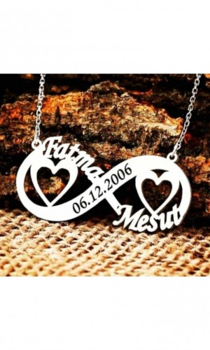 Kalp Ve Sonsuzluk Kadın Gümüş Kolye Kalp Ve Sonsuzluk Kadın Gümüş Kolye