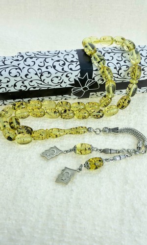 Kapsül Kesim Fosilli Beyrut Damlası Toz Kehribar Tesbih