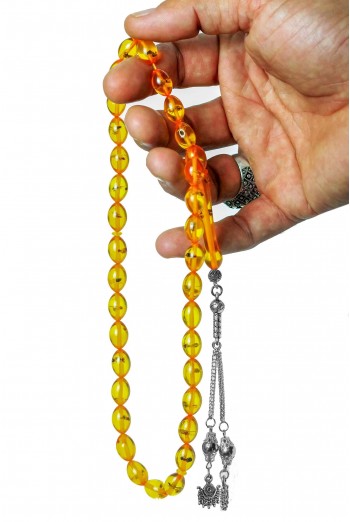 KARINCA FOSİLLİ ARPA KESİM TOZ KEHRİBAR TESBİH