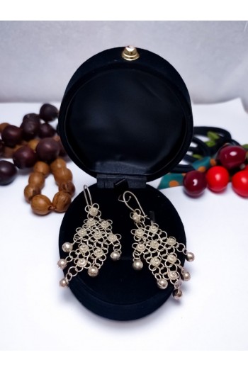 Kişniş Model 925 Ayar Telkari Gümüş Küpe 