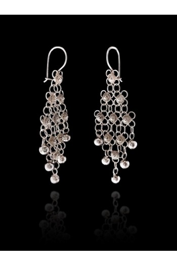 Kişniş Model 925 Ayar Telkari Gümüş Küpe 