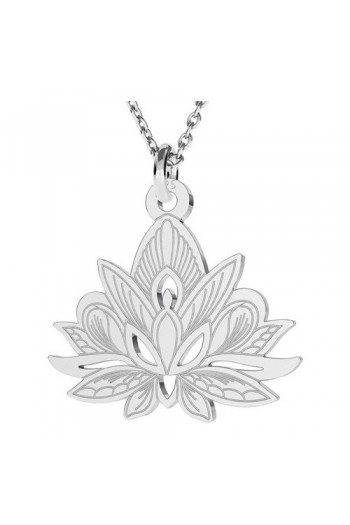 Lotus Çiçeği 925 Ayar Gümüş Kolye