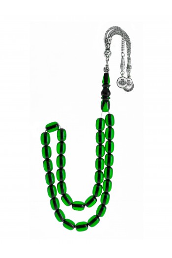  Yeşil Renkli Ateş Kehribar Tesbih