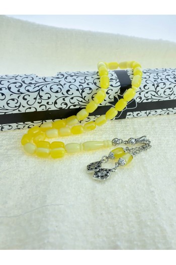 Yonca Püsküllü Beyrut Damlası Press Kehribar Tesbih