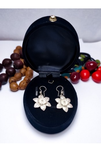 Zambak Model 925 Ayar Telkari Gümüş Küpe