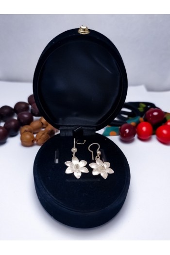 Zambak Model 925 Ayar Telkari Gümüş Küpe