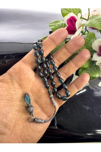 1000 ayar trabzon kazaz gümüş püsküllü turkuaz rengi bilek boy ateş kehribar