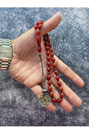 1000 ayar trabzon kazaz gümüş püsküllü iskender kesim sıkma kehribar 