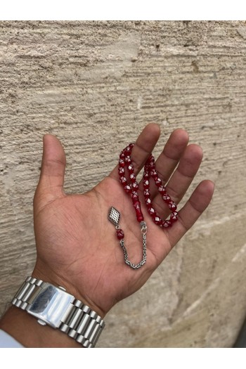 925 ayar gümüş çakım gümüş püsküllü bilekboy işlemeli ateş kehribar