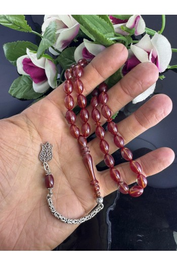 925 ayar gümüş püsküllü kral zincirli bukalemun rengi ateş kehribar