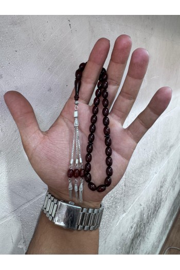 925 ayar gümüş püsküllü yumurta  kesim fırınlanmış sürmeli sıkma kehribar 