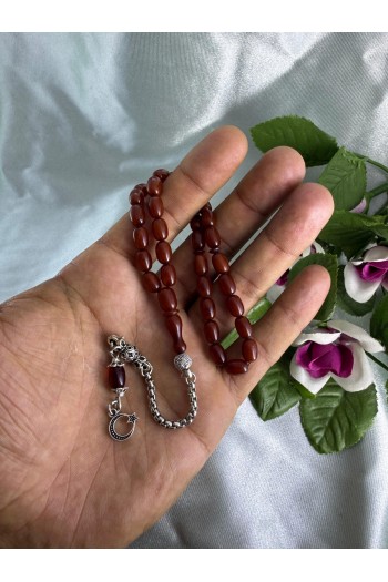 alpaka püsüllü bilekboy sıkma kehribar