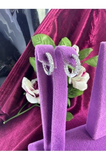 baget taşlı tamtur 925 ayar gümüş küpe