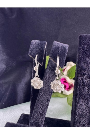 bereket model sallantılı model el işi telkari gümüş küpe 