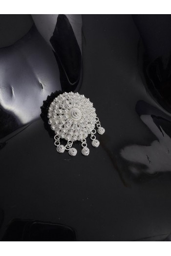 Bereket modeli pullu motifi El Işi Telkari Gümüş Broş & Yaka İğnesi 