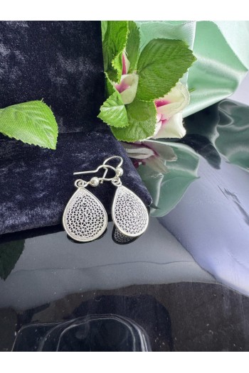 Damla model 925 ayar telkari gümüş küpe