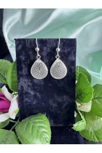 Damla model 925 ayar telkari gümüş küpe